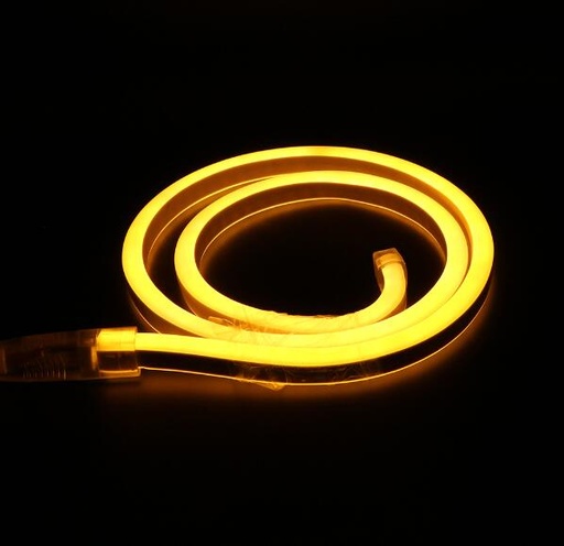 [H42934] Vandtæt neon LED lysslange (IP67) - 240Vac / 29W, GUL (5m)