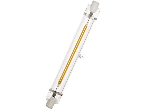 [H61065] R7S LED pære - 240V / 8W 360° 118mm, Varm hvid (glas)