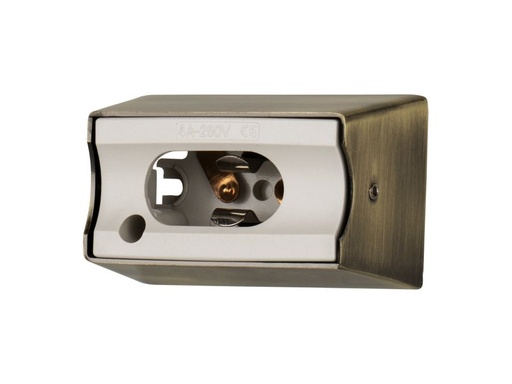 [H58170] Lampeholder/fatning - S14d, metalisk antik Bronze