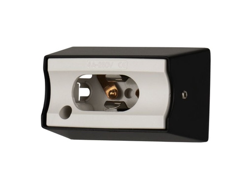 [H58173] Lampeholder/fatning - S14d, metalisk Sort