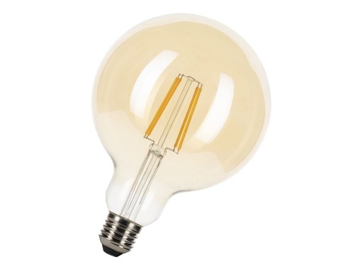 [H57419] G125 filament LED Gold - 240V / 8W, dæmpbar, E27 (2200K)