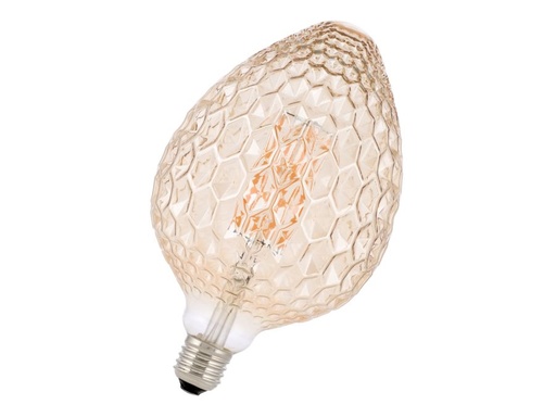 [H57861] G125 LED filament "Kogle" pære - 240V / 4W, E27 Gold/Klar