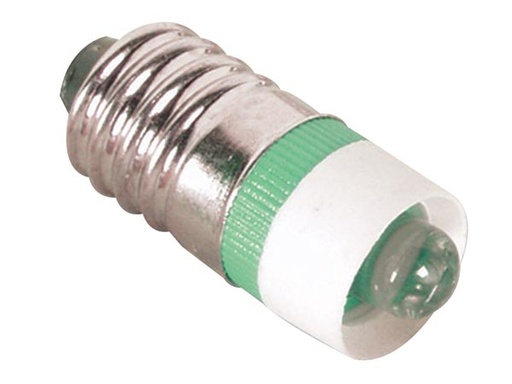 [H19703] LED dværglampe - 12V E10 GRØN (2200mcd)