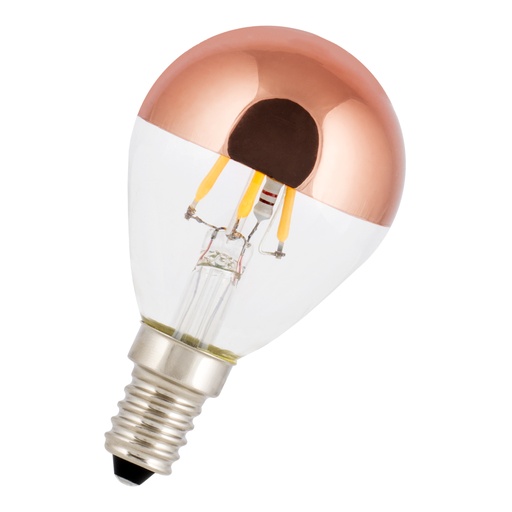[H55078] G45 Filament eff. LED pære - 240V 2,7W E14 Topforsp. kobber