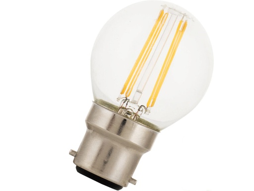 [H64170] G45 Filament LED pære - 12-24V / 4W, B22d sokkel (2700K)