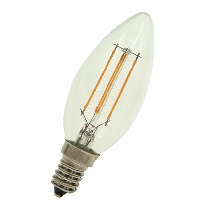 [H46707] C35 Filament LED kertepære - 240V 3W klar, E14 sok. (2700K)
