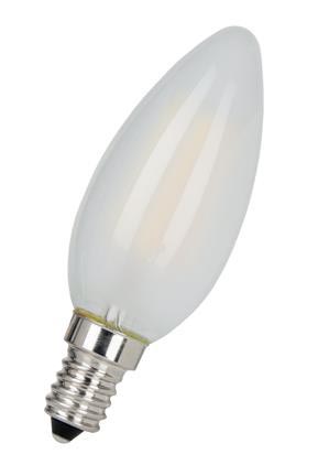 [H46711] C35 Filament LED kertepære - 240V 2W opal, E14 sok. (2700K)
