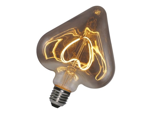 [H45317] LED filament "Hjerte" pære - 240V 5W dæmpbar, Smokey, E27
