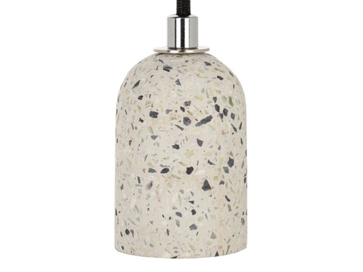 [H48710] Stofledning m. E27 fatning - Terrazzo, Lysegrå (1,5m)