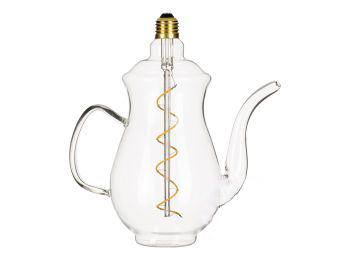 [H48687] Teapot Chai LED pære - 4W, E27, Klar (2200K)