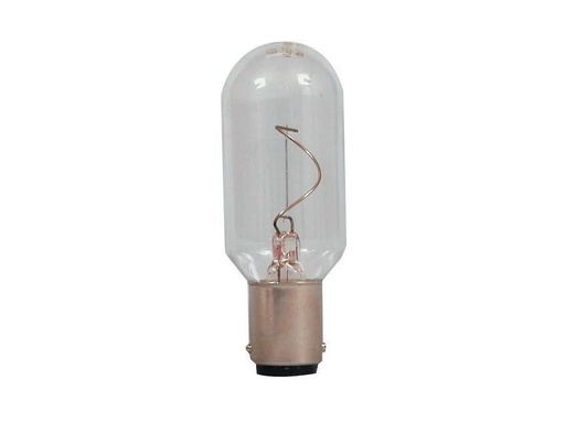 [H33921] Lanterne pære - 220V / 25W, Ba15d sokkel, Klar (Ø26x70mm)
