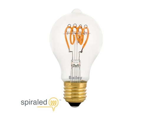 [H35617] A60 SpiraLED std. pære - 240V / 4W dæmpbar, E27 (2200K)