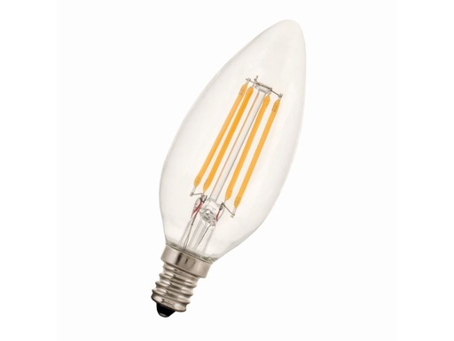 [H40603] C35 Filament LED kertepære - 240V 3W klar, E12 sok. (2700K)