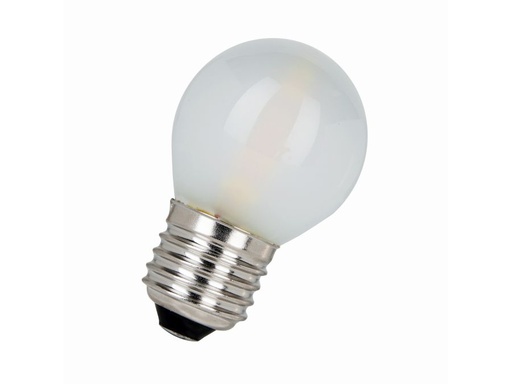 [H37453] G45 LED pære - 240VAC 1W, E27 sokkel, Varm hvid (IP44)