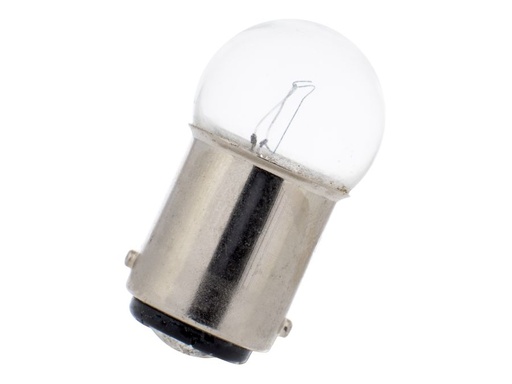[H51254] Dværglampe - 24V / 10W Globe, Ba15d sokkel (Ø18x35mm)