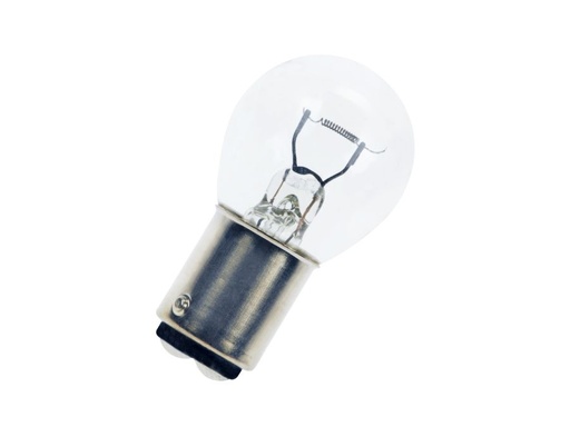 [H51272] Dværglampe - 48V / 25W Globe, Ba15d sokkel (Ø25x50mm)