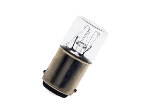 [H51674] Dværglampe - 160V / 31mA / 5W, Ba15d sokkel (Ø16x35mm)