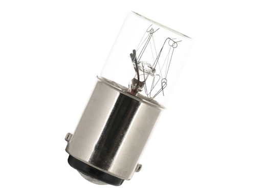 [H51677] Dværglampe - 220-260V / 22mA / 3-5W, Ba15d sokkel (Ø16x35mm)