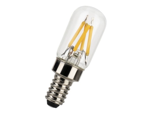 [H19383] T20 LED filament pære - 240V 2,5W klar, Dæmpbar, E12 (2700K)
