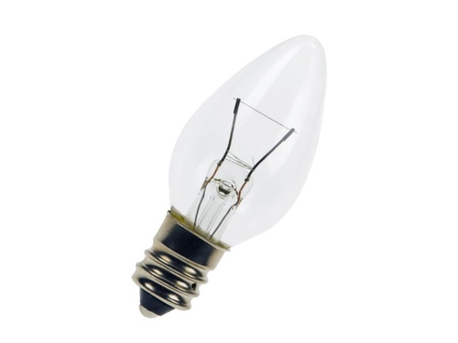 [H52281] Dværglampe - 12V / 250mA / 3W, E12 (Ø23x53mm) med sikring
