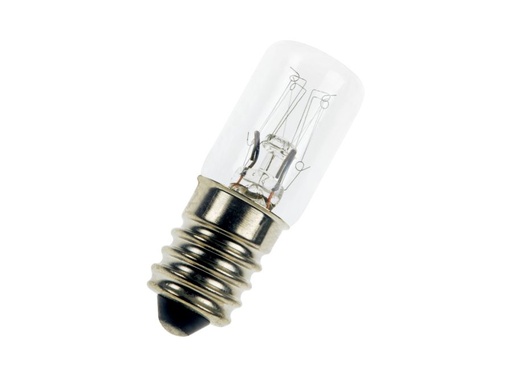 [H52649] Rørlampe - 380V / 27mA / 10W, E14 sokkel (Ø16x45mm)