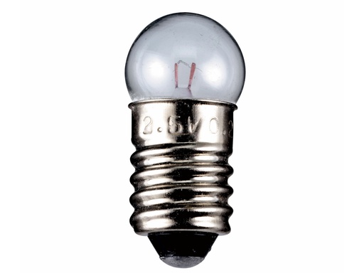[H25136] Dværglampe - 24V / 100mA / 2,4W Globe, E10 sokkel