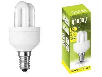 [H30005] Goobay energisparepære - E14 rør 7W / 230V (Varm Hvid)