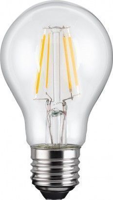 [H50889] A60 Filament LED pære - 240V 4W klar, E27 sok. (2700K)