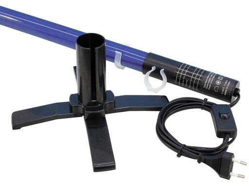 [H61594] Stativ/fod til fluorcerende neonrør - Ø37mm, Sort