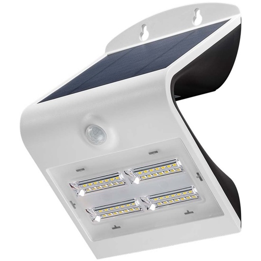 [H61638] Udendørs solcelle væglampe m. PIR sensor - 3,2W Hvid