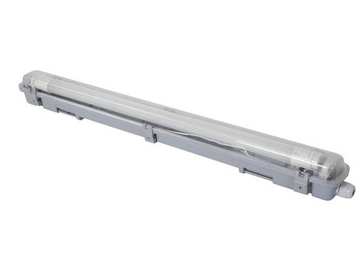 [H47102] Vandtæt loftamatur m. T8 LED rør - 65,5cm 9W neutral hvid