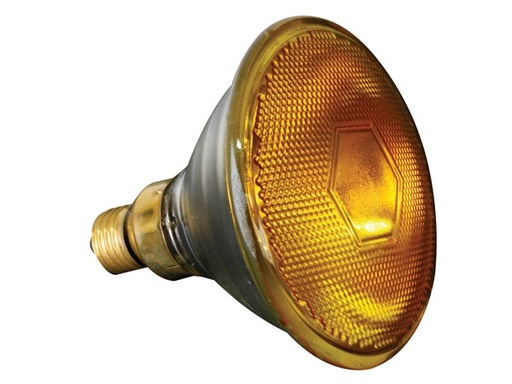 [H32269] PAR38 pære - 230V / 80W, E27 sokkel, GUL (2000h)
