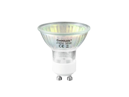 [H47859] GU10 halogenpære - 230V / 35W 45° RØD (1500h)
