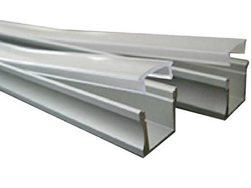 [H33312] Alu. LED strip profil - Standard U, Diffus (2m)