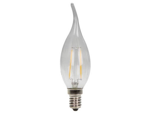 [H43196] Filament LED kerte vindstød - 230V / 2W, E14 (2700K)