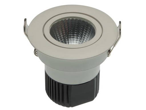 [H43236] LED indbygningsspot - 230V / 6W Rund hvid kip, Varm Hvid