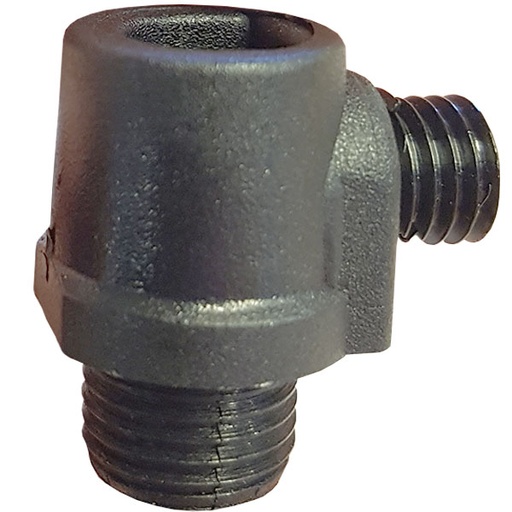 [6253100030] Pinolaflastning m. udvendigt gevind - sort