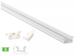 [H28680] Alu. LED profil - Type B, Hvidlakeret (2,02m)