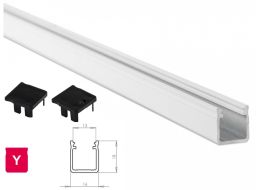 [H29093] Alu. LED profil - Type Y, Hvidlakeret (2,02m)
