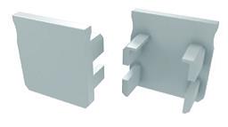 [H46758] Endestykke til LED profil type Y - Hvid (1 stk.)