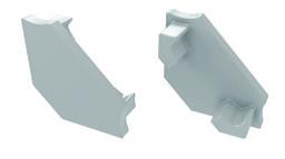 [H46795] Endestykke til LED profil type C - Hvid (1 stk.)