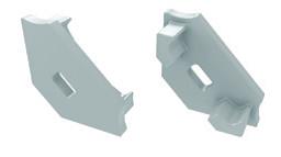 [H46796] Endestykke til LED profil type C - Hvid m. hul (1 stk.)