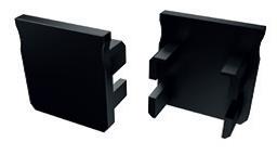 [H46781] Endestykke til LED profil type Y - Sort (1 stk.)