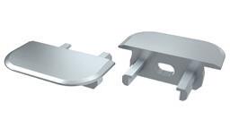 [H46721] Endestykke til LED profil type Z - Grå m. hul (1 stk.)