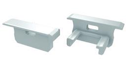 [H46713] Endestykke til LED profil type B - Hvid m. hul (1 stk.)