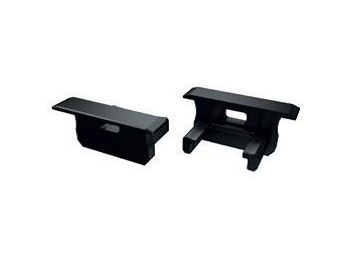 [H46717] Endestykke til LED profil type B - Sort m. hul (1 stk.)