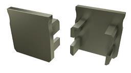 [H46726] Endestykke til LED profil type Y - Grå (1 stk.)