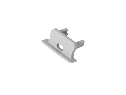[H46731] Endestykke til LED profil type B - Grå m. hul (1 stk.)