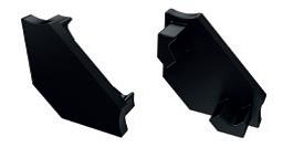 [H46510] Endestykke til LED profil type C - Sort (1 stk.)