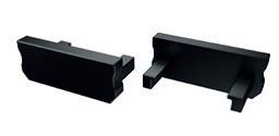 [H46577] Endestykke til LED profil type D - Sort (1 stk.)